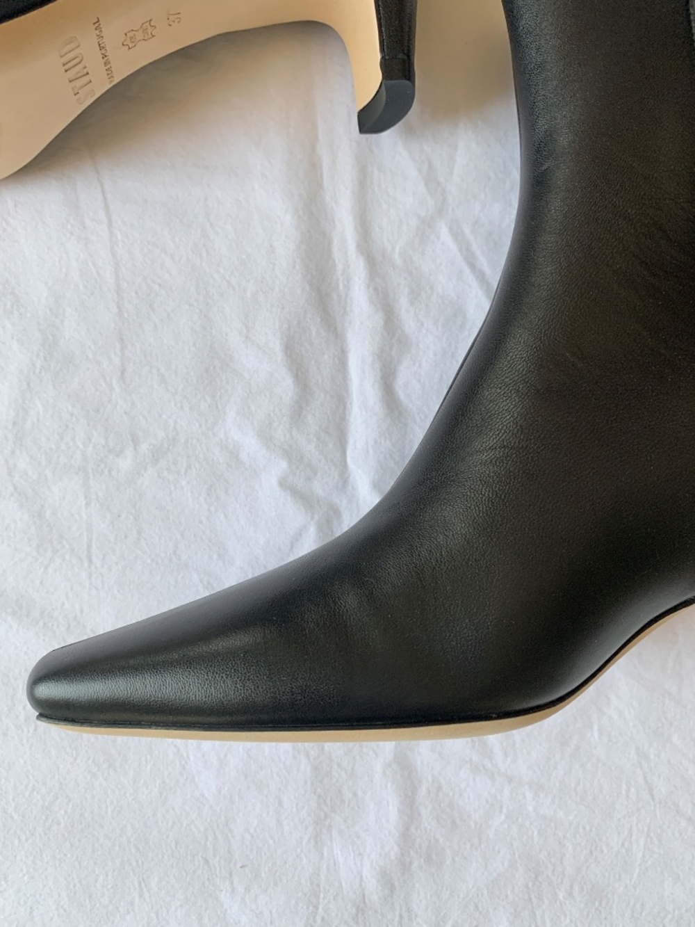 Staud Wally Leather Ankle Boots Black 37 - Picture 9 of 16